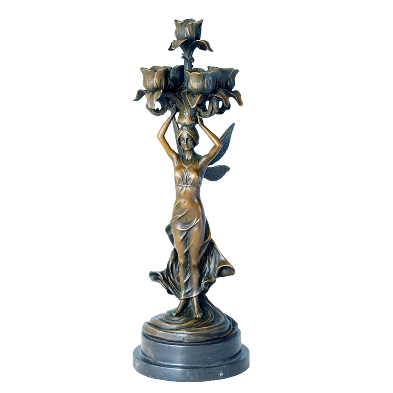 Bronze Angel Candle Holder