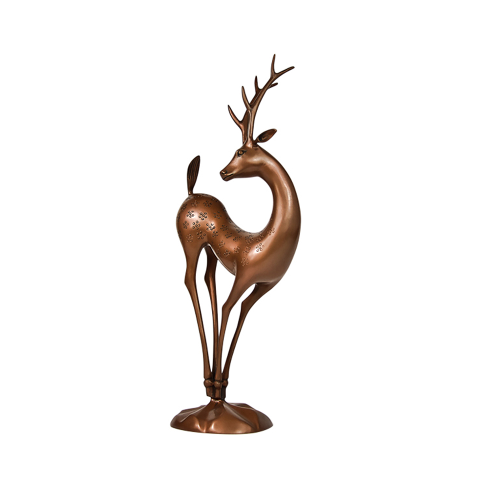 copper deer statue