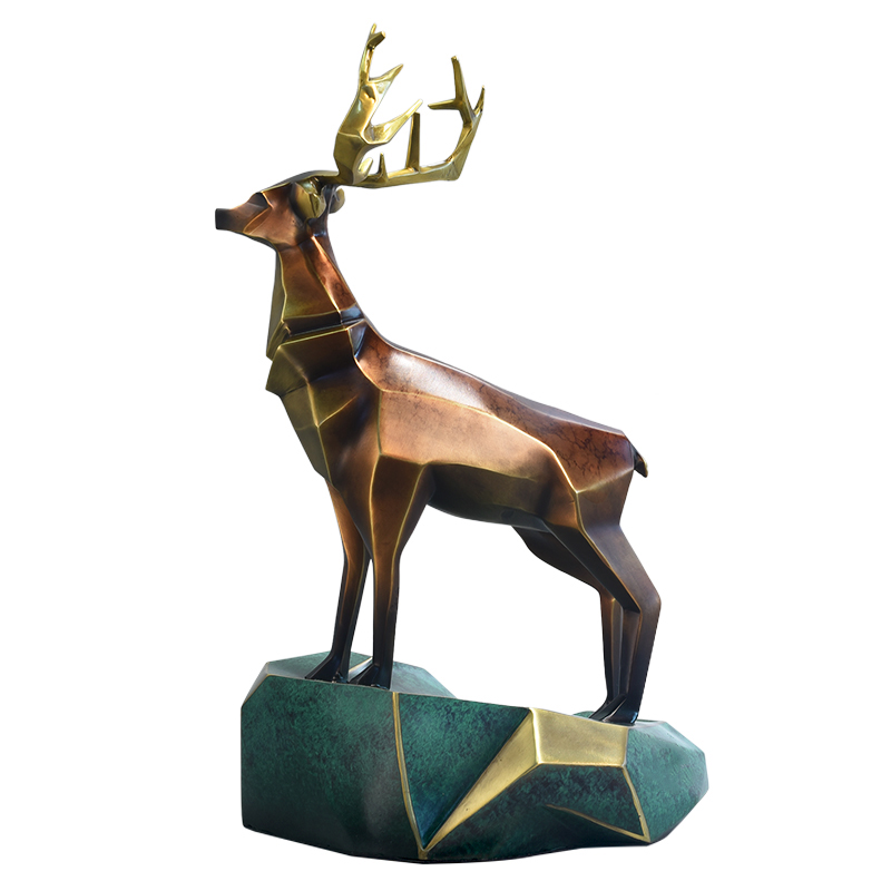 Geometric Deer Statue