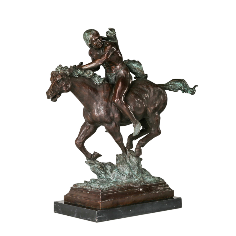 Bronze Horse and Rider Statue