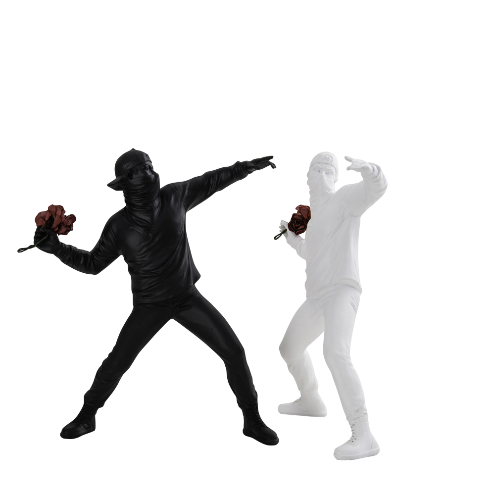 Banksy Flower Thrower Statue