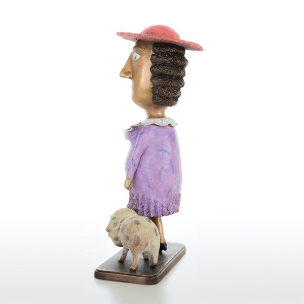 Lady with Dog Figurine