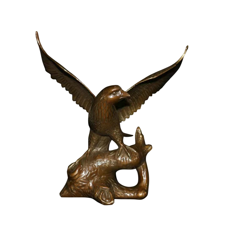 Vintage Brass Eagle Statue