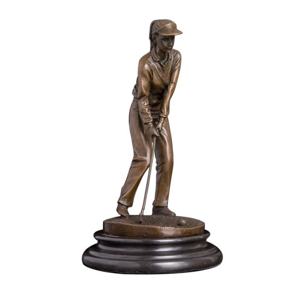 bronze golf sculptures