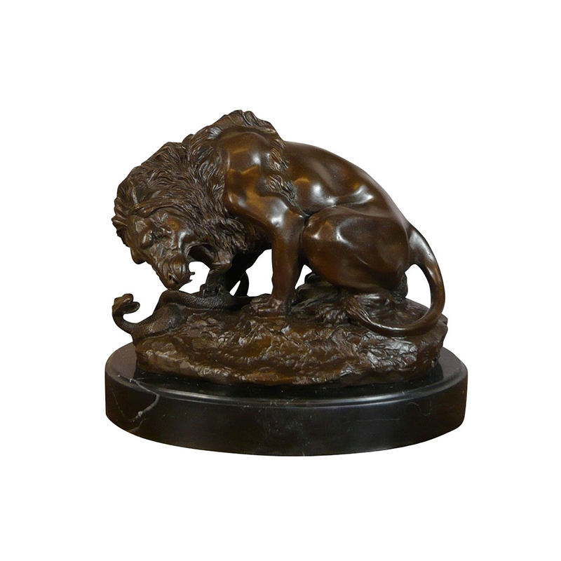 Lion and Snake Sculpture