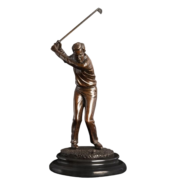 Bronze Golfer Figurine