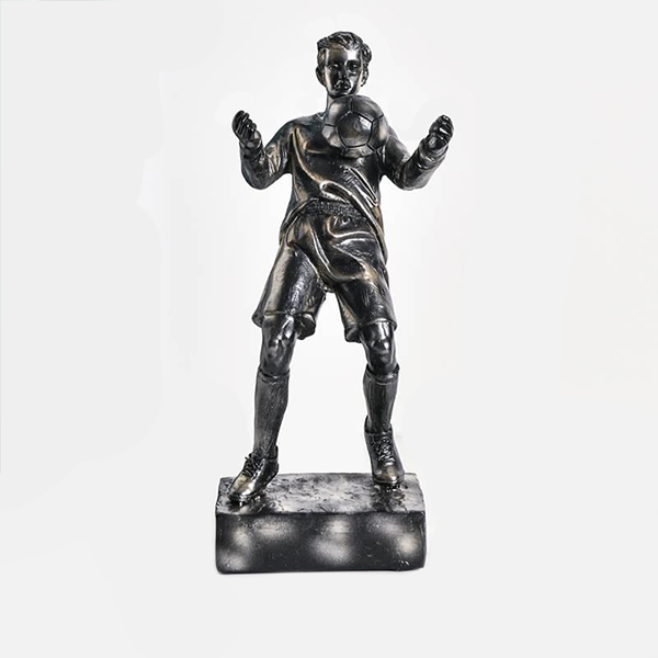 Bronze Football Player Statue