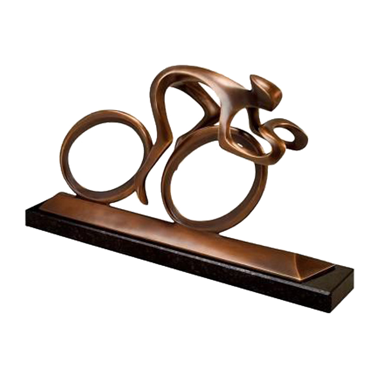abstract cyclist statue