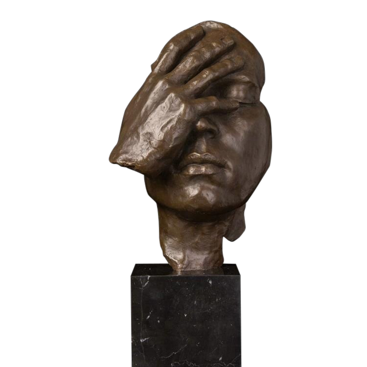 Bronze Face Statue