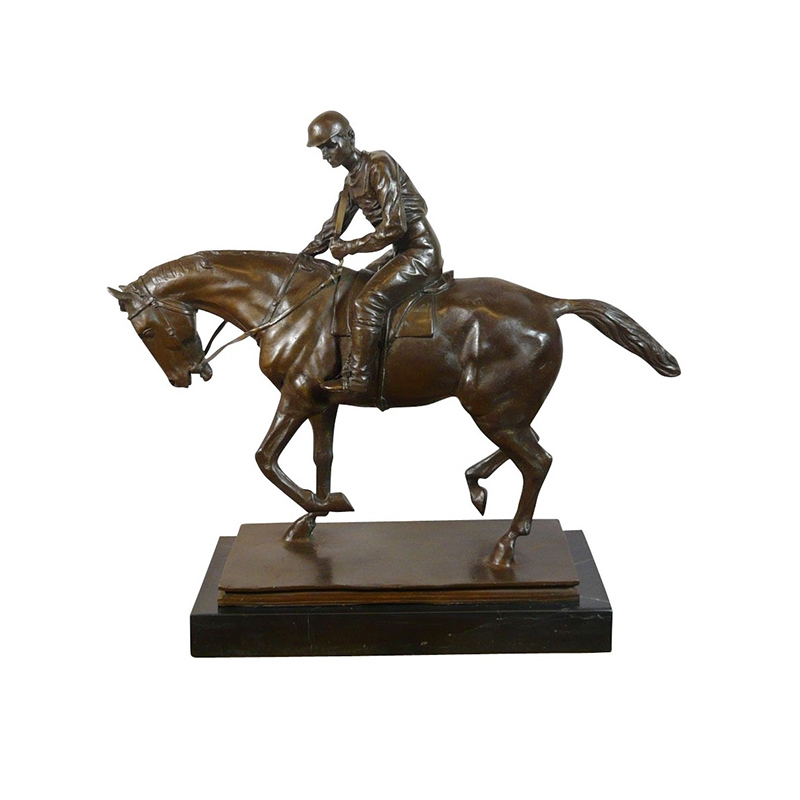 Horse and Jockey Sculpture