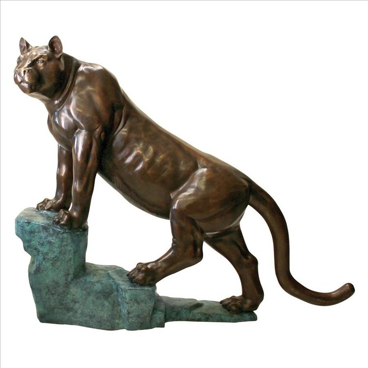 Bronze Cougar Statue