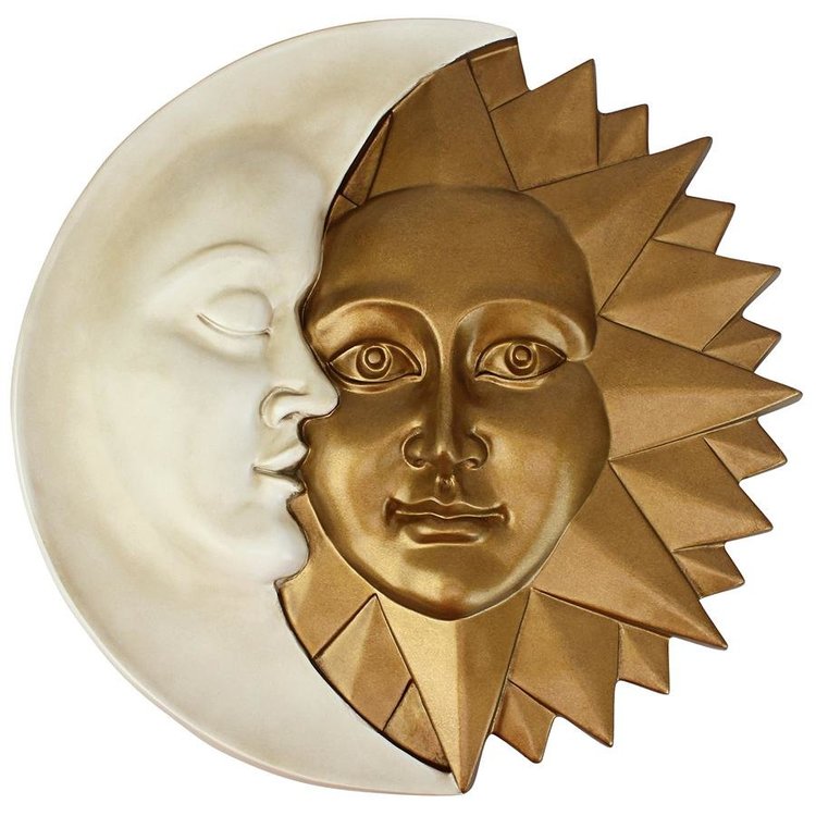 Sun and Moon Wall Plaques