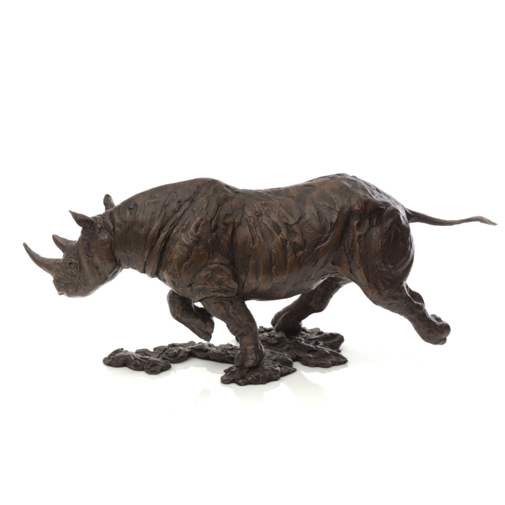 Bronze Rhino Statue