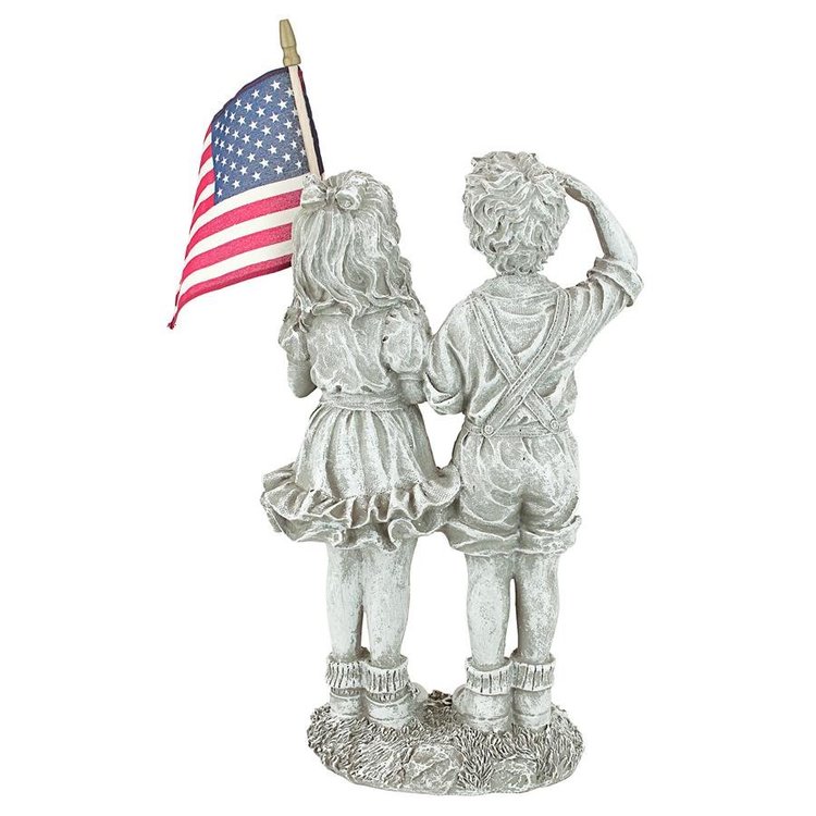 Boy and Girl Garden Statue for Sale