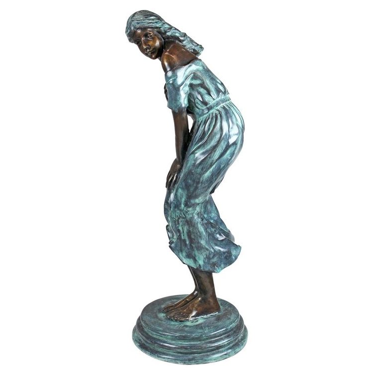 Girl in The Wind Statue