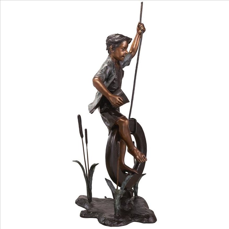 Boy on Swing Sculpture