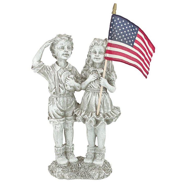 Boy and Girl Garden Statue for Sale
