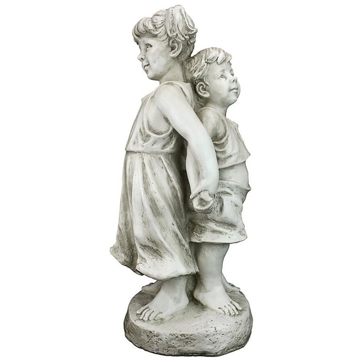 Brother and Sister Garden Statue