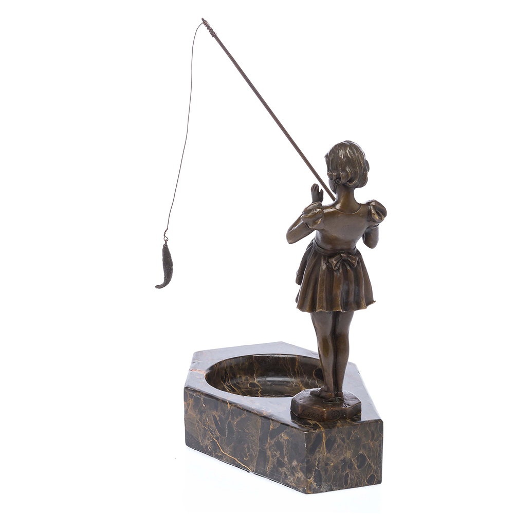 Little Girl Fishing Statue