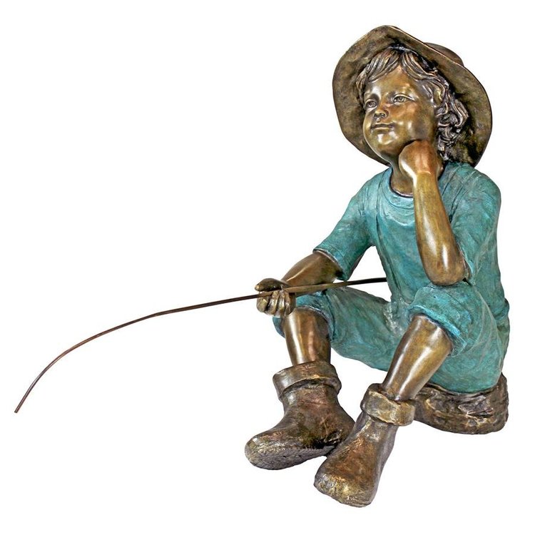 Fisher Boy Sculpture