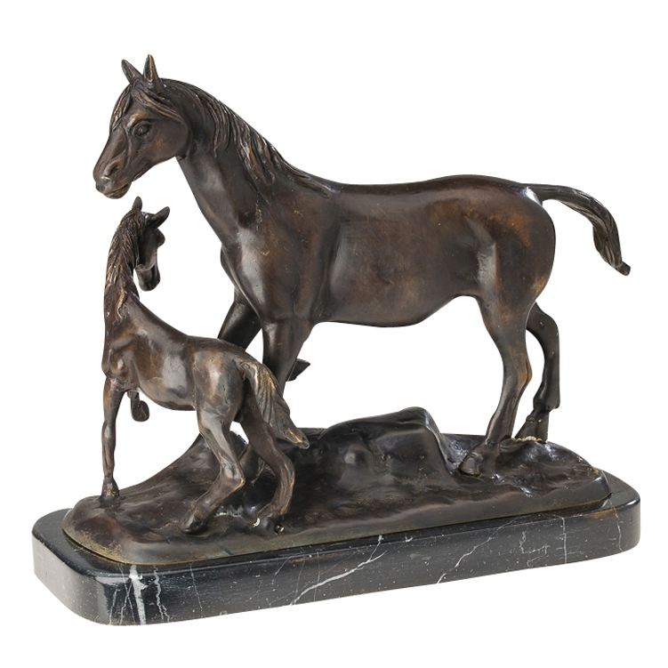 Horse And Foal Statue