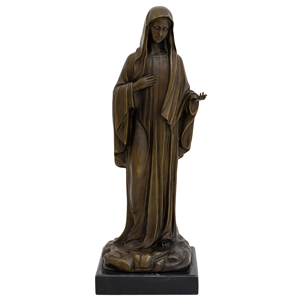 Bronze Virgin Mary Statue