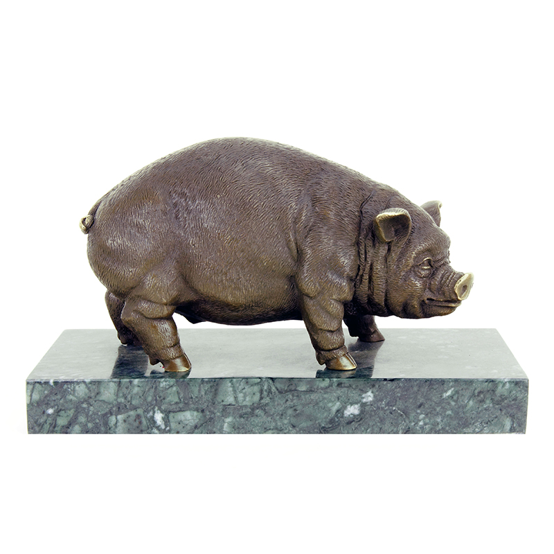 Bronze Pig Sculpture