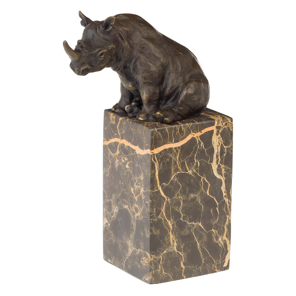 Bronze Rhino Sculpture