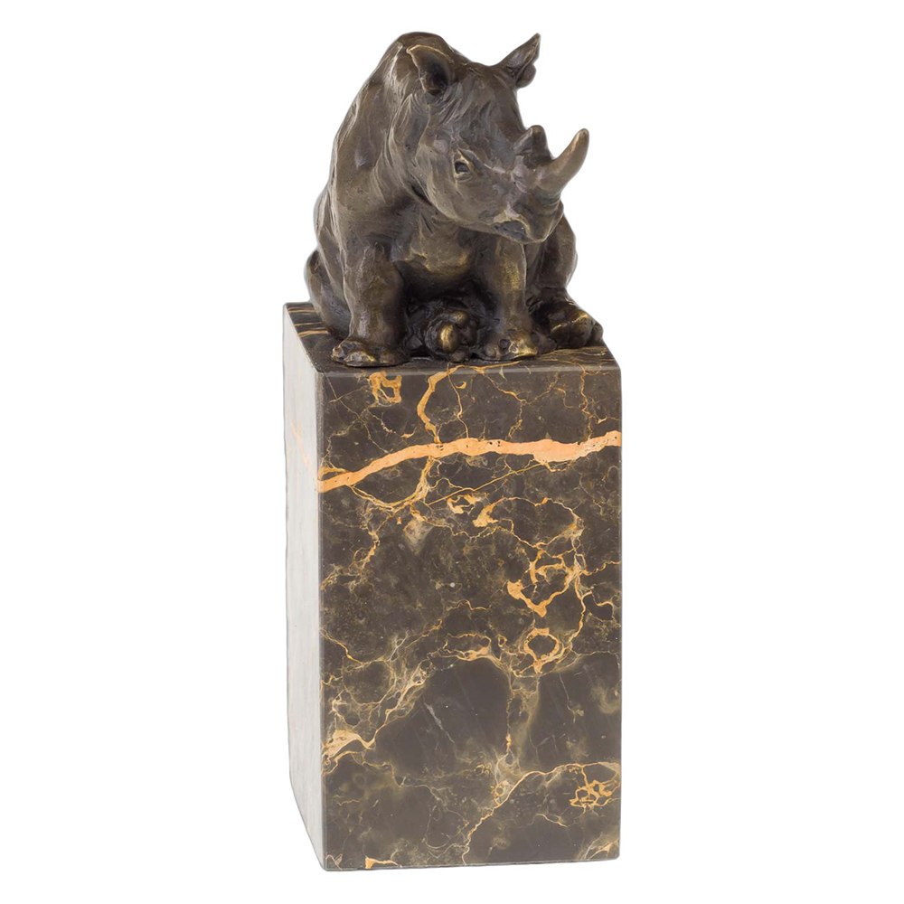 Bronze Rhino Sculpture