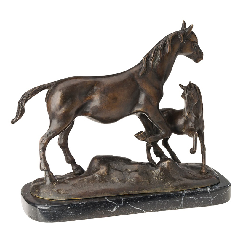 Horse And Foal Statue