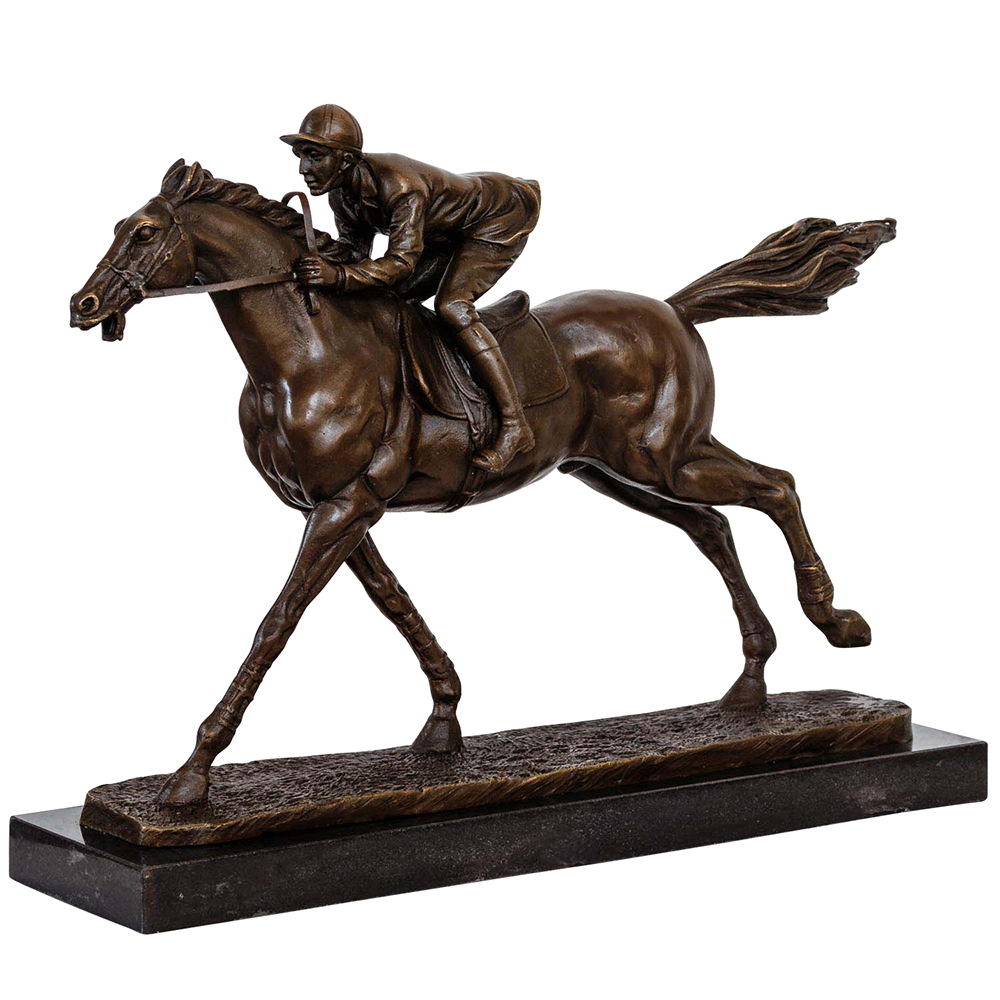 Bronze Horse Racing Sculpture
