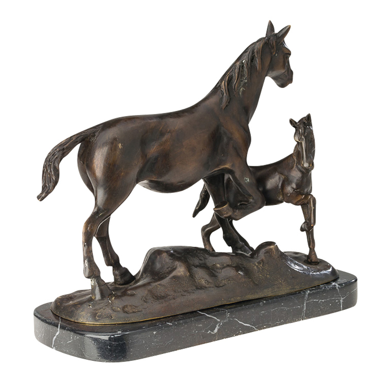 Horse And Foal Statue