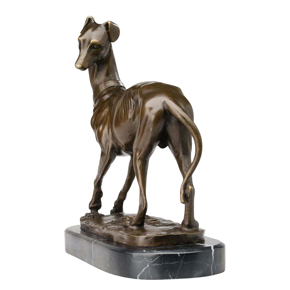 Bronze Greyhound Dog Statue