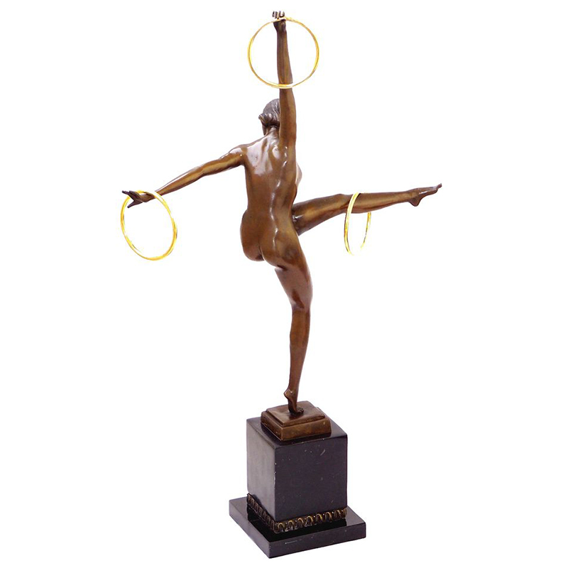 Art Deco Dancing Lady Figurine Bronze