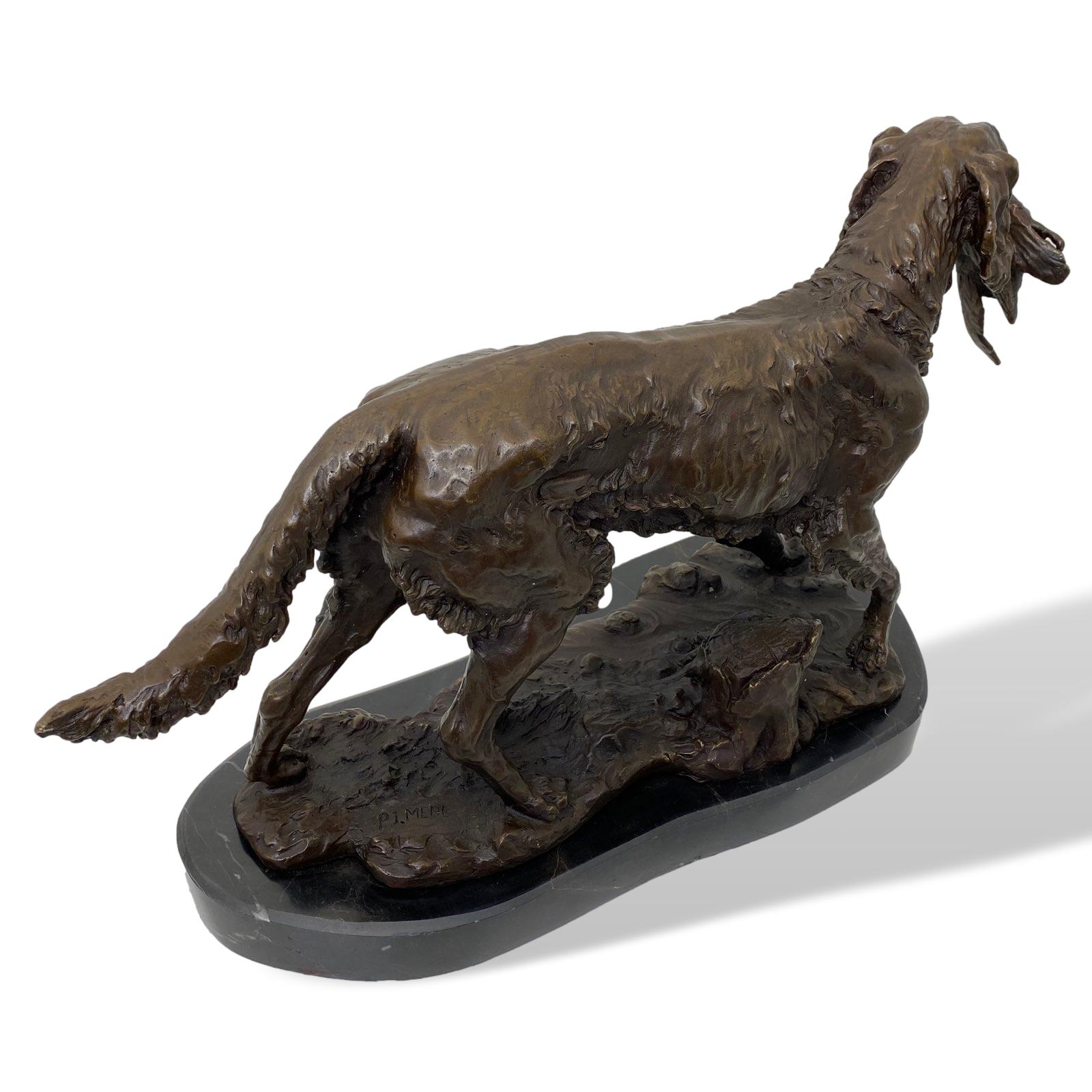 Bronze Hunting Dog Sculpture