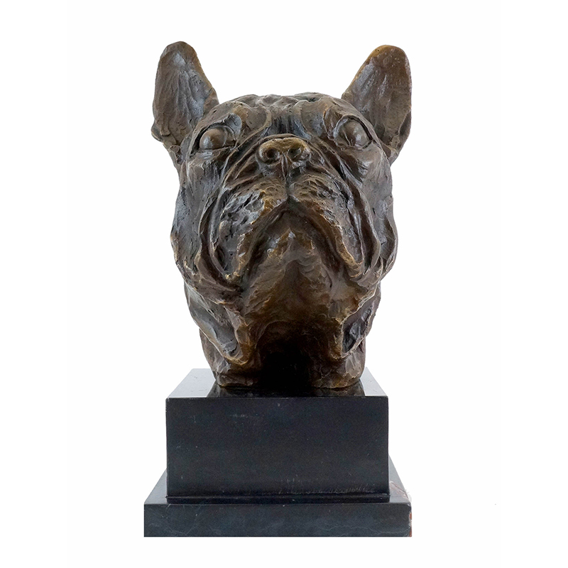 Bulldog Head Statue