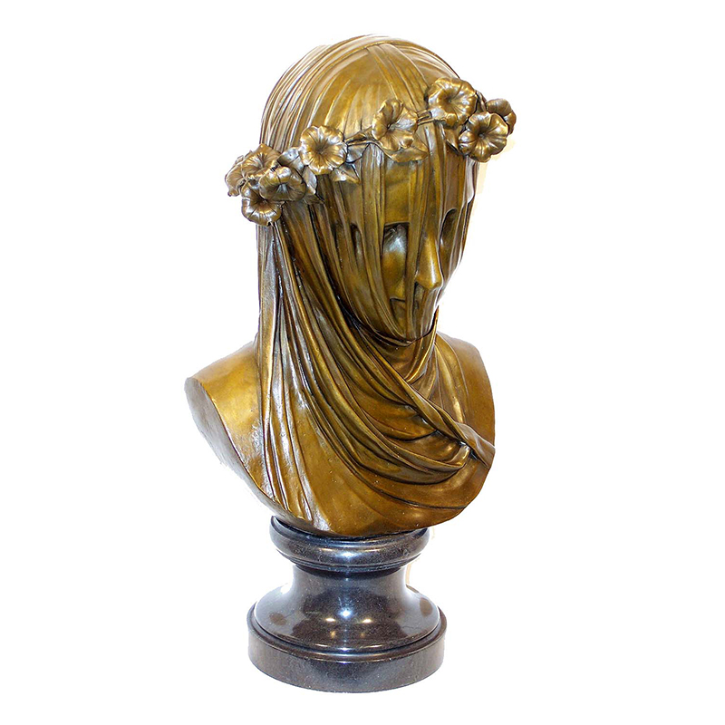 Veiled Lady Bust Sculpture