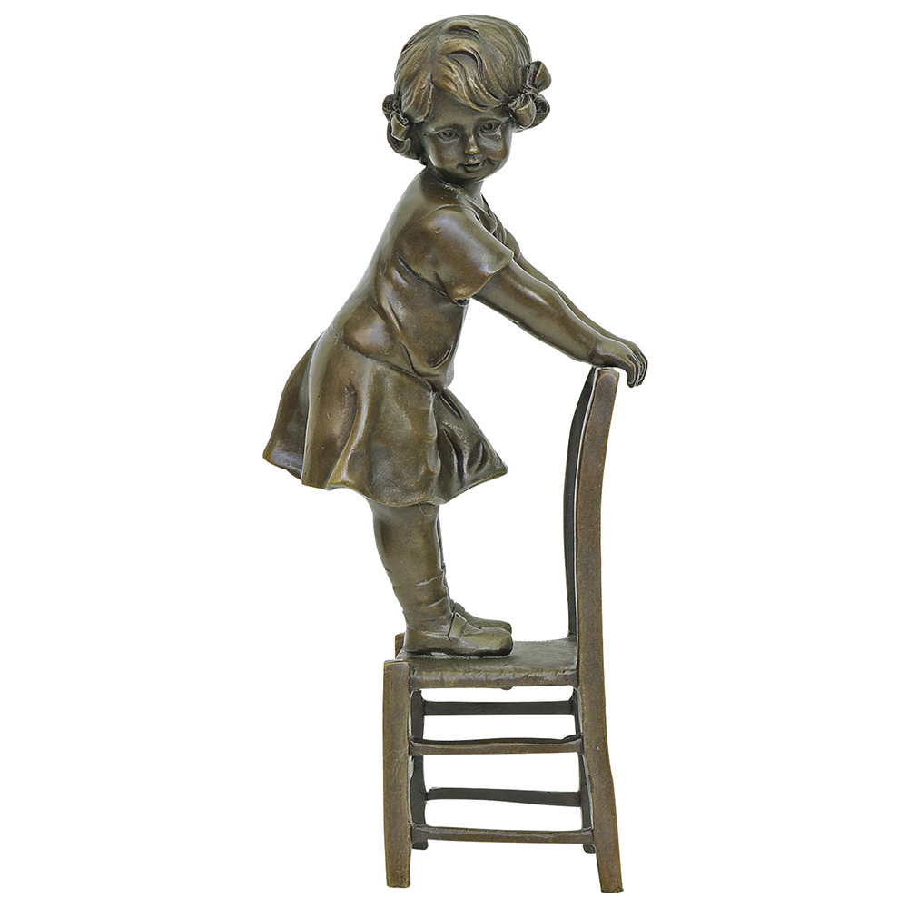 Girl On Stool Statue