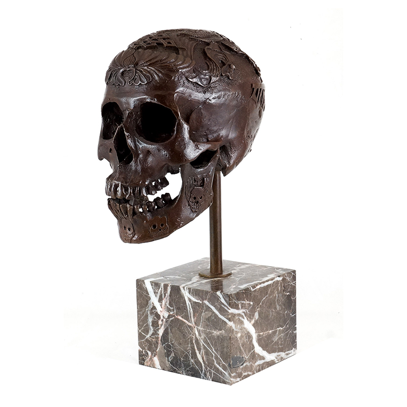Metal Skull Sculpture