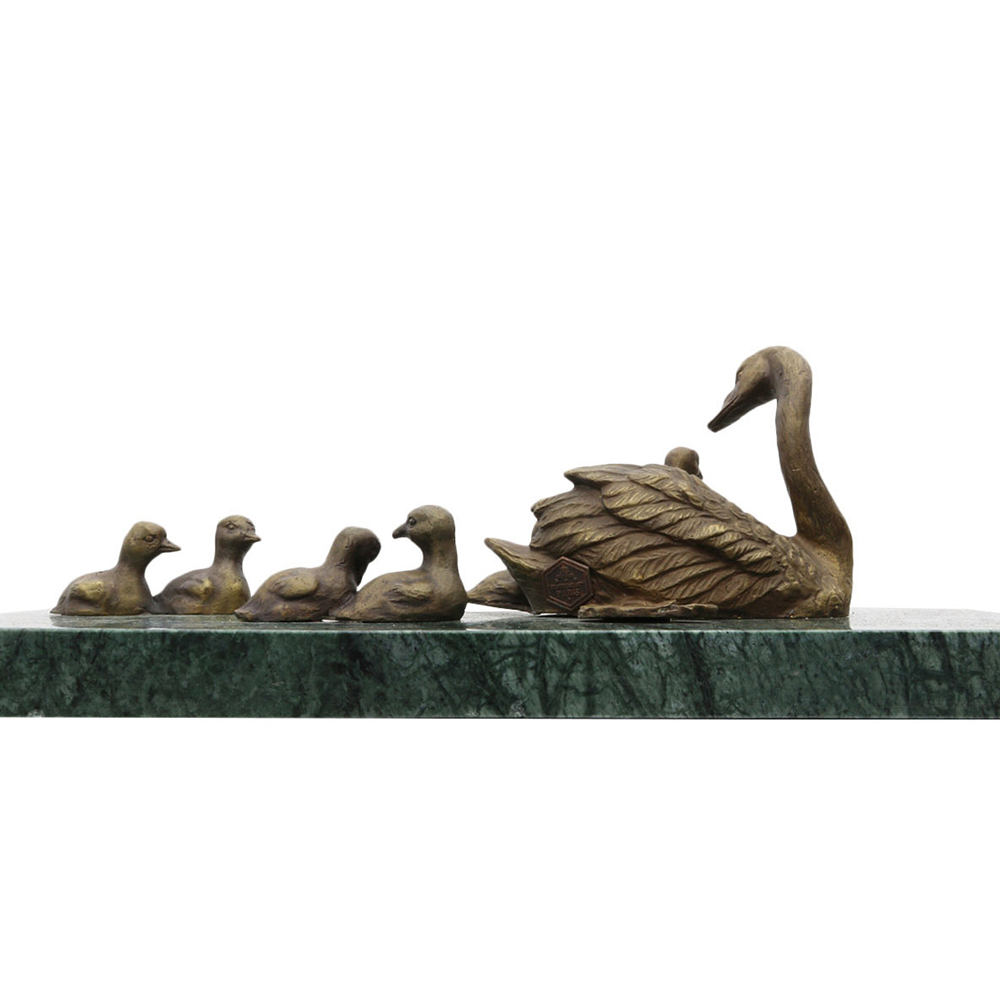 Bronze Swan Sculpture