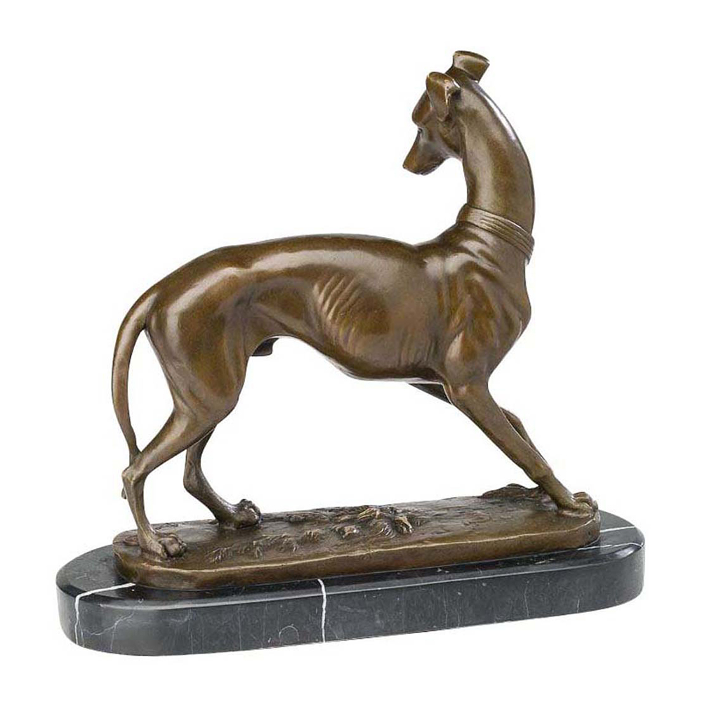 Bronze Greyhound Dog Statue