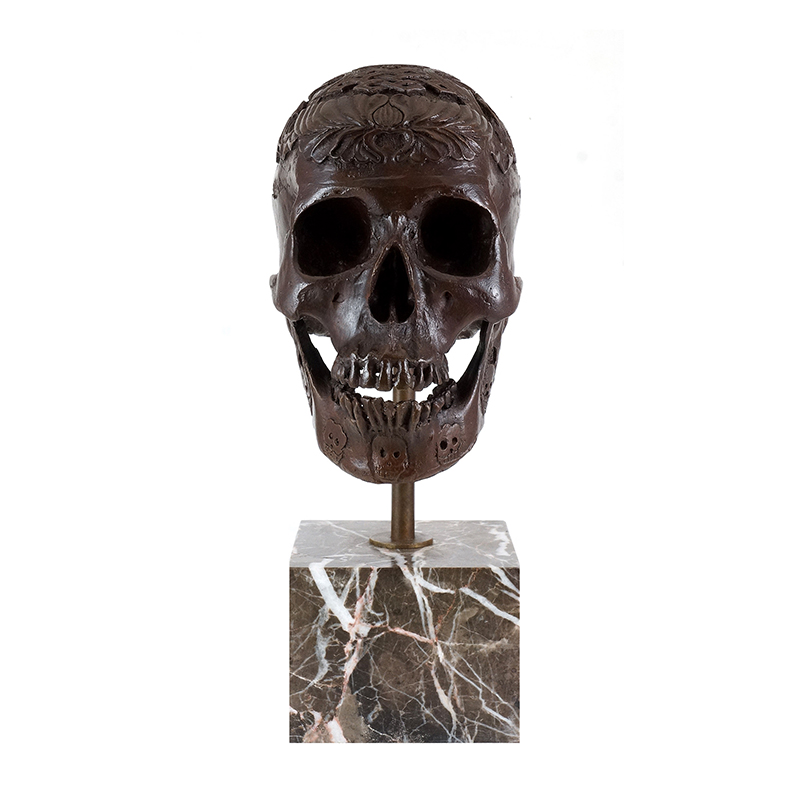 Metal Skull Sculpture