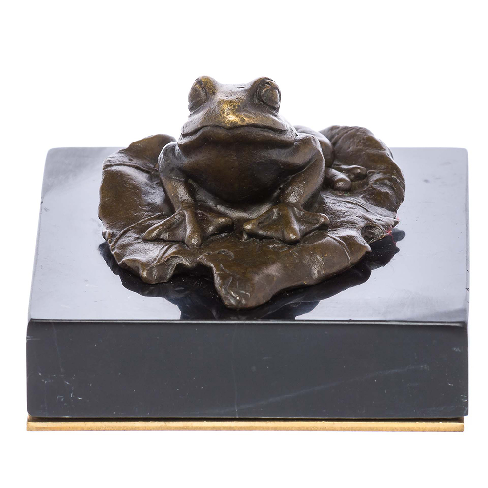 Frog On Lily Pad Sculpture