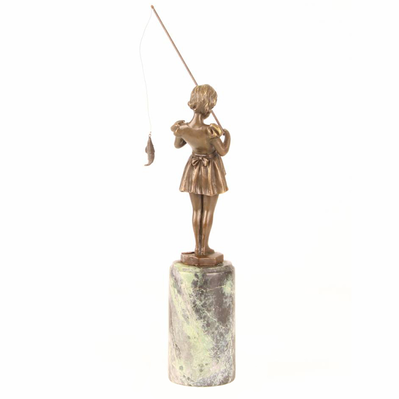 Girl Fishing Statue