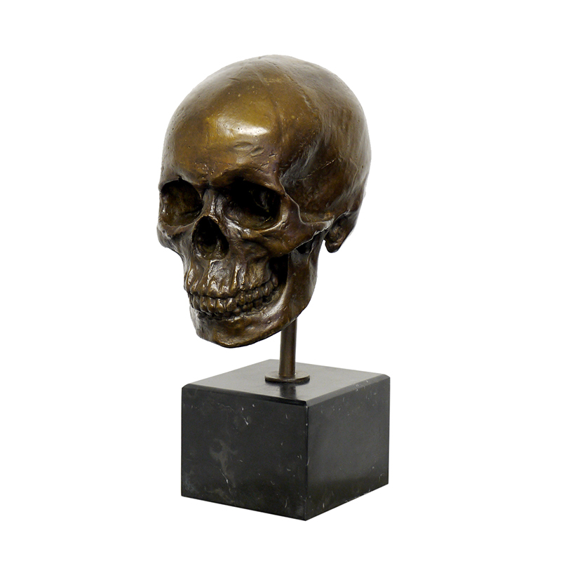Bronze Skull Sculpture