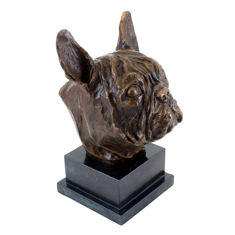 Bulldog Head Statue