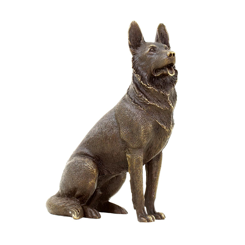 Bronze German Shepherd Statue