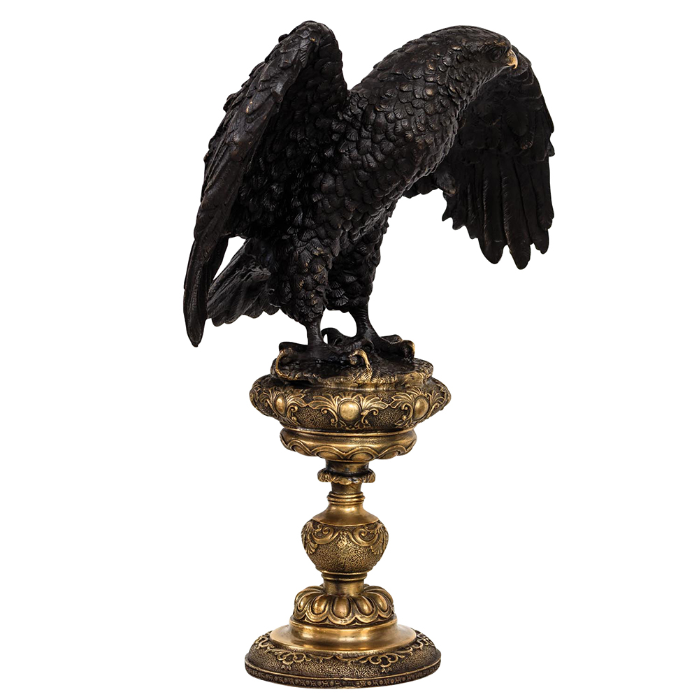 Antique Bronze Eagle Statue