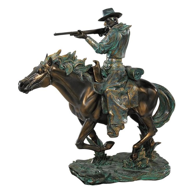 Cowboy On Horse Statue