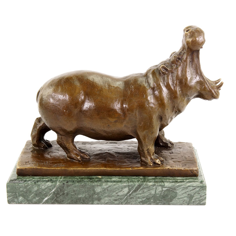 Bronze Hippo Statue